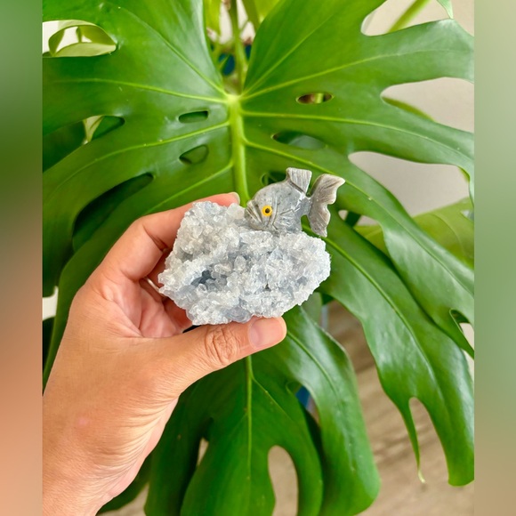 Fish Carving on Celestite - Picture 2 of 5